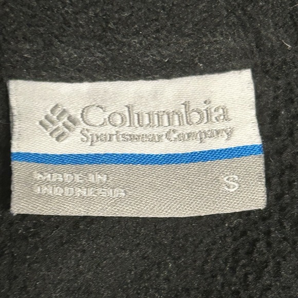 Columbia 1/2 Zip Fleece Sweater Men's S Black Pullover Outdoor Hiking Pocket - Picture 7 of 11